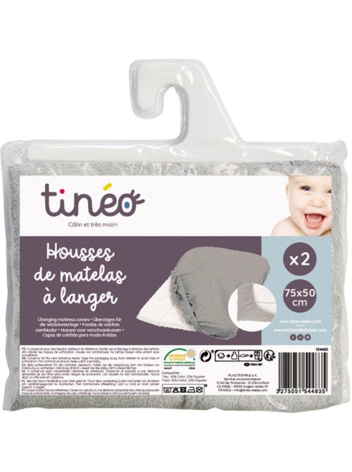 Lot de 2 housses de matelas à langer - Kiabi