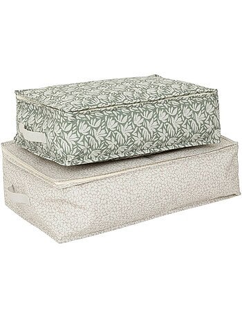 Lot de 2 housses de rangement en polyester florea