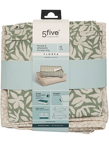 Lot de 2 housses de rangement en polyester florea