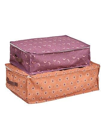 Lot de 2 housses de rangement zippées pour enfant