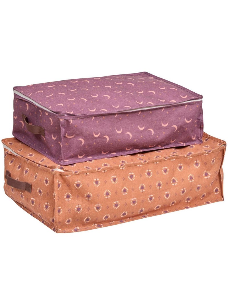 Lot de 2 housses de rangement zippées zippy Multicolore - Kiabi