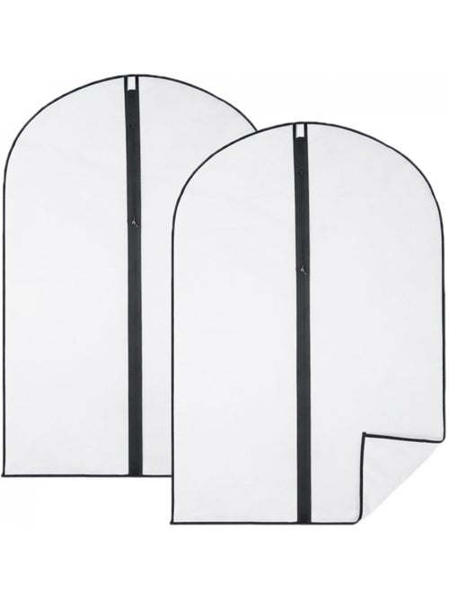 Lot de 2 housses pour vêtements à suspendre avec zip - 60 x 100 cm - Vivezen - Kiabi