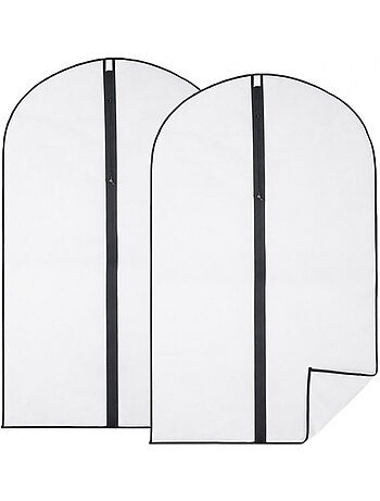 Lot de 2 housses pour vêtements à suspendre avec zip - 60 x 120 cm - Vivezen