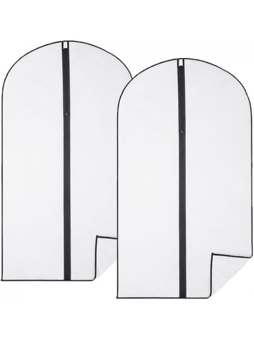 Lot de 2 housses pour vêtements à suspendre avec zip - 60 x 140 cm - Vivezen - Kiabi