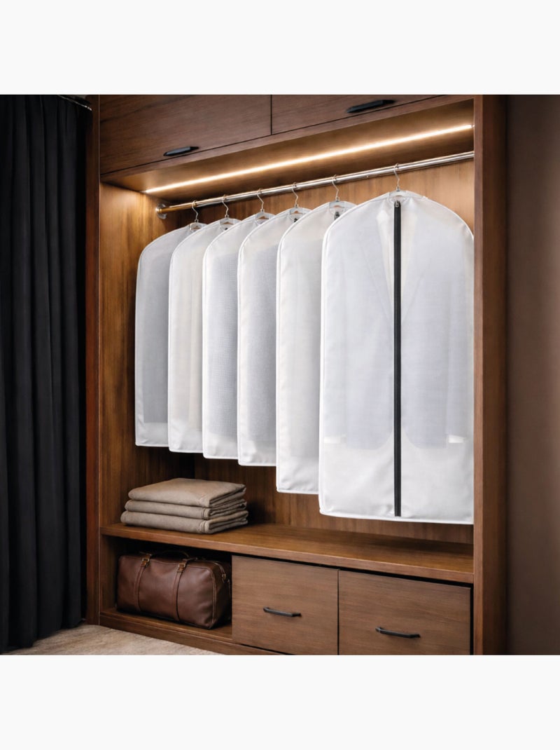 Lot de 2 housses pour vêtements à suspendre avec zip - 60 x 140 cm - Vivezen Transparent - Kiabi