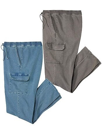 Lot de 2 Jeans Cargo TOP CONFORT - ATLAS FOR MEN