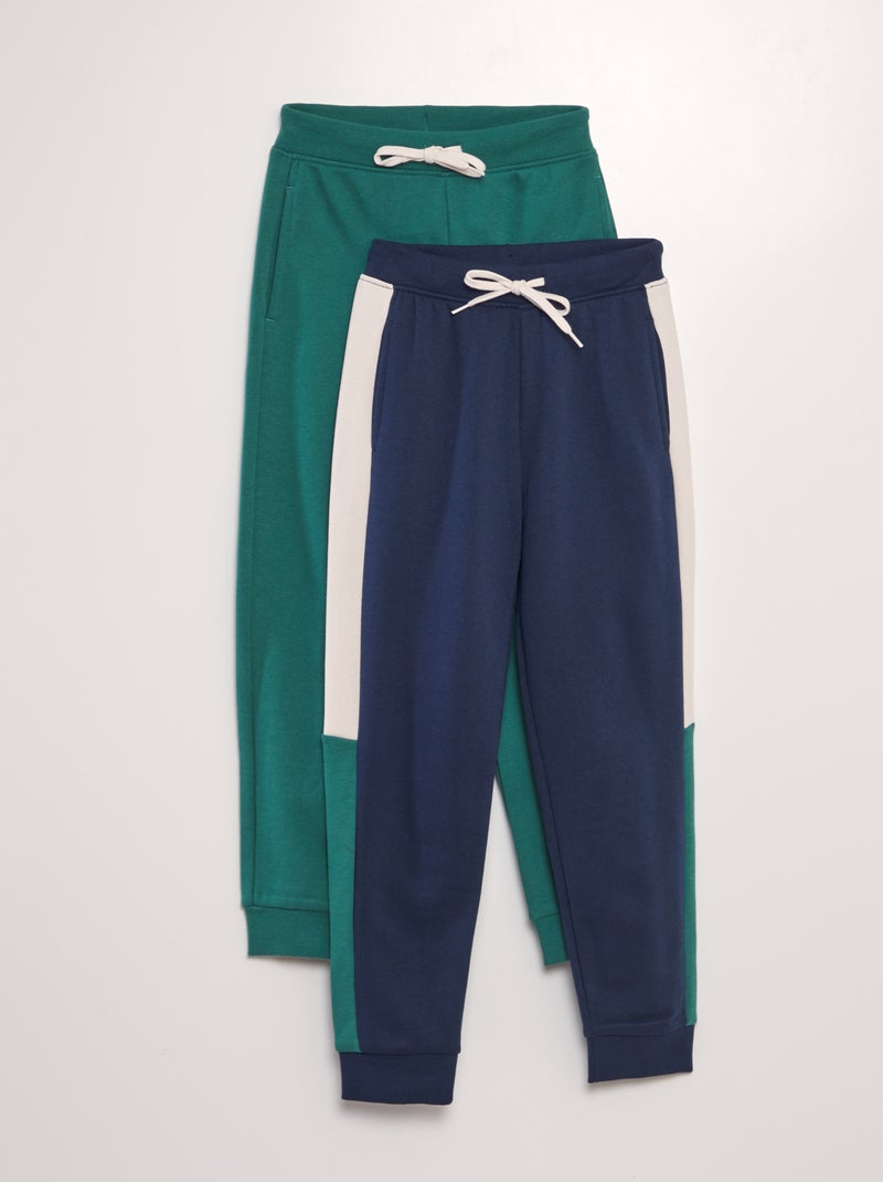 Lot de 2 joggings en molleton Vert - Kiabi