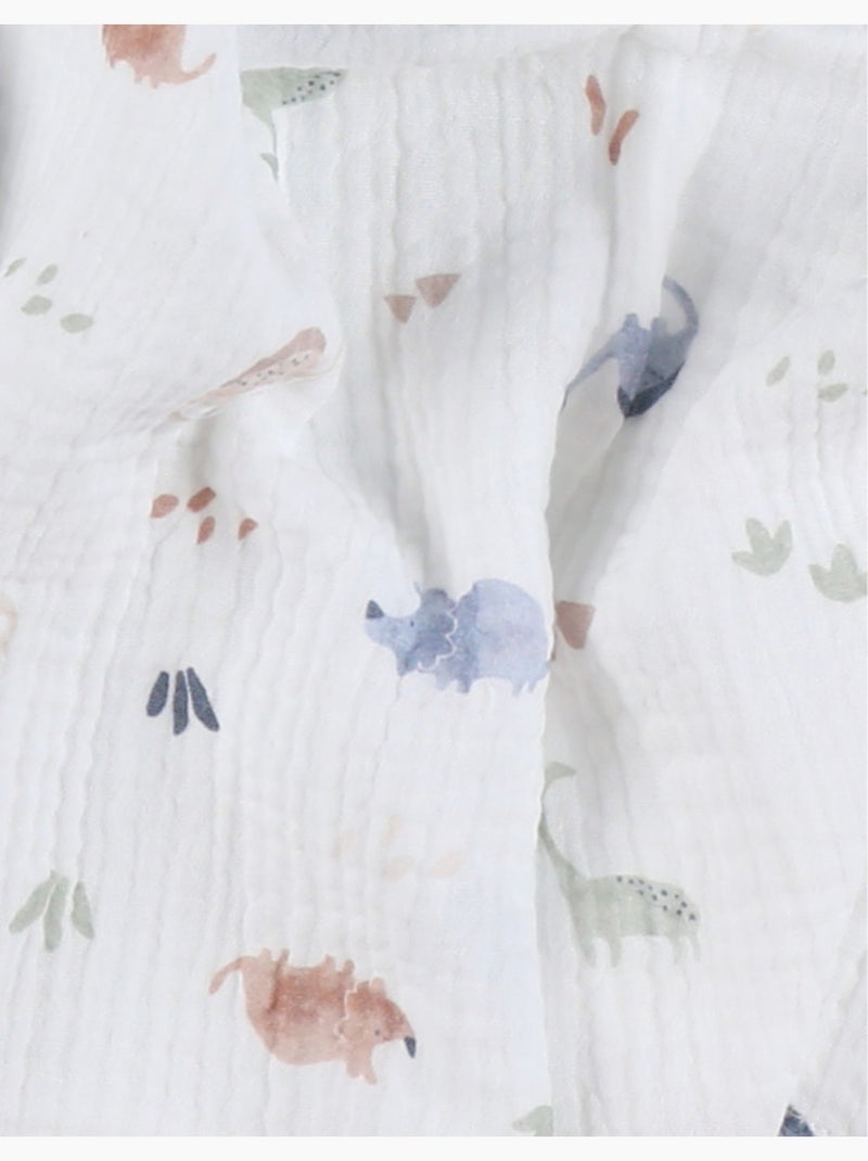 Lot de 2 langes 100*100cm, mousseline de coton bio noukie's Multicolore - Kiabi
