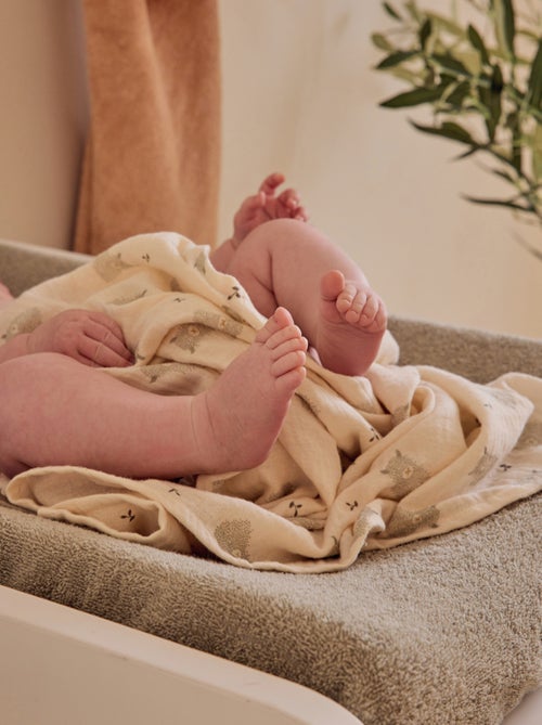 Lot de 2 langes 100x100 cm en gaze de coton bio Noukie's - Kiabi