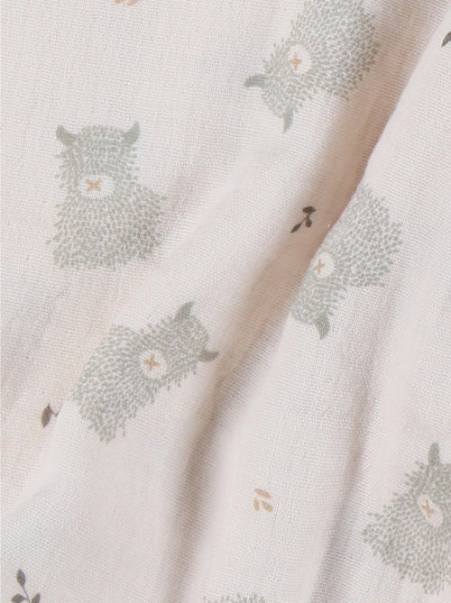 Lot de 2 langes 100x100 cm en gaze de coton bio Noukie's - Kiabi