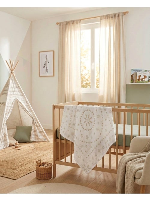 Lot de 2 langes 100x100cm, coton bio noukie's - Kiabi Lot de 2 langes 100x100cm, coton bio noukie's - Kiabi