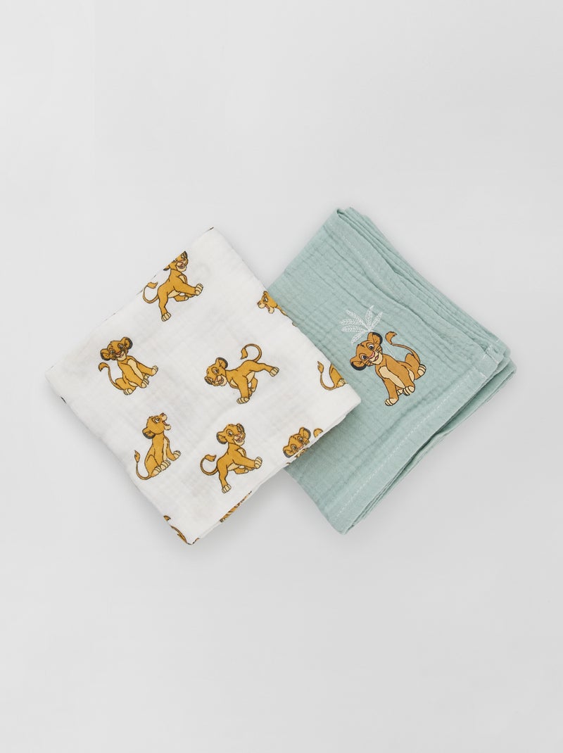 Lot de 2 langes 'Disney' blanc simba - Kiabi