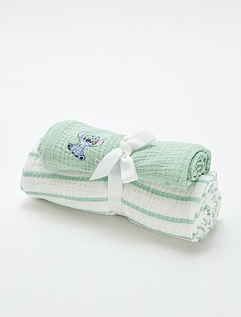 Lot de 2 langes 'Disney' en gaze de coton