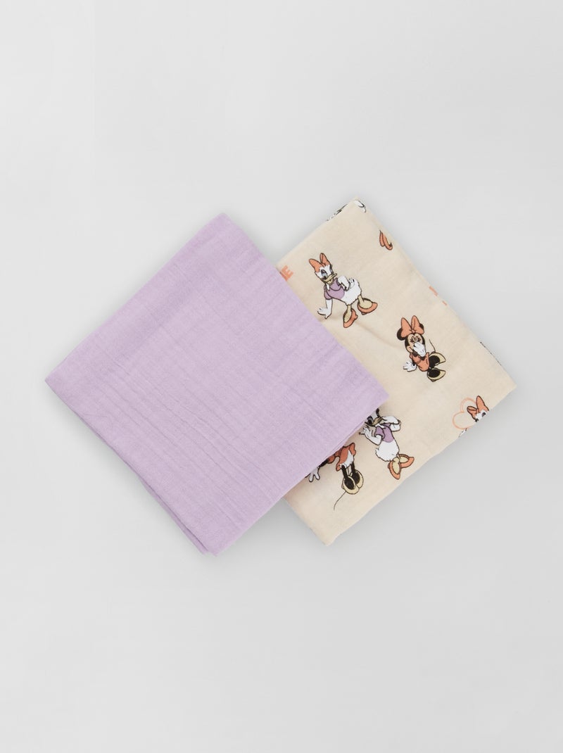 Lot de 2 langes 'Disney' violet minnie - Kiabi