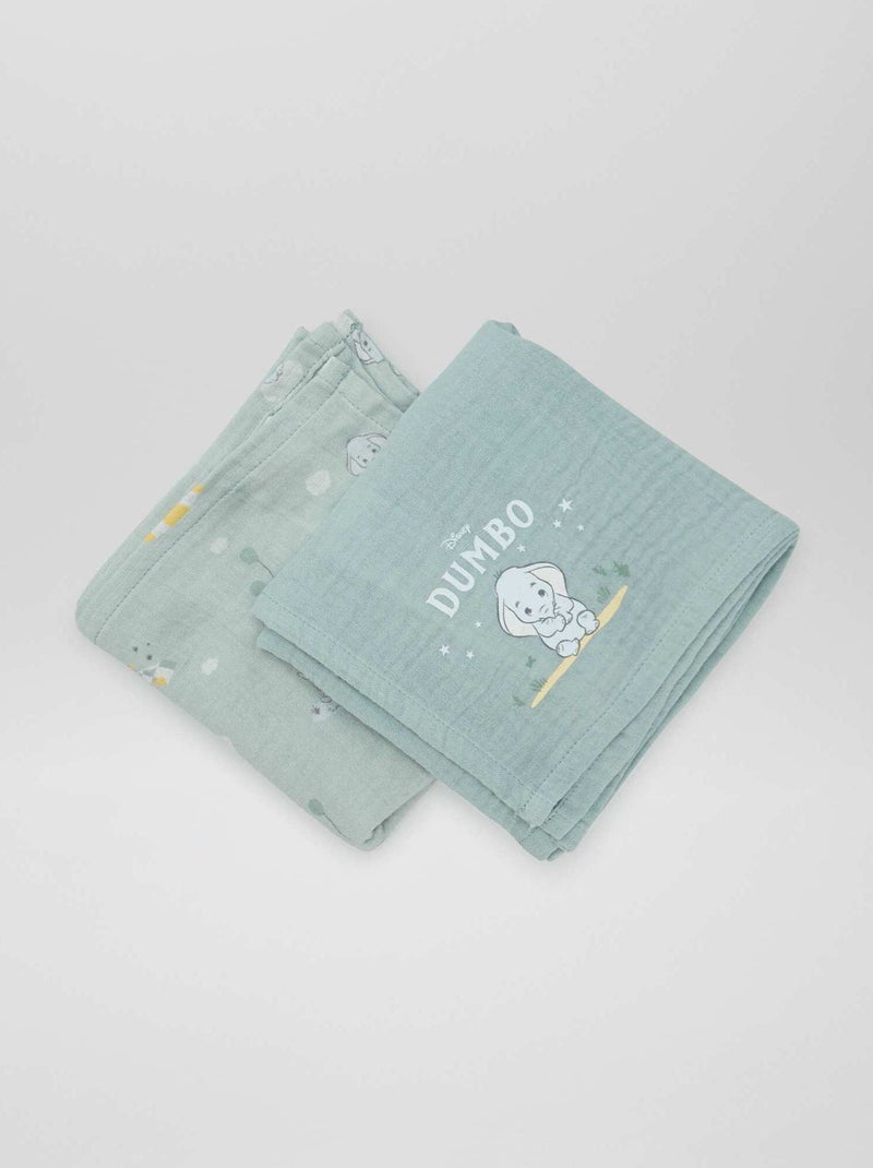 Lot de 2 langes 'Dumbo' 'Disney' Vert / Dumbo - Kiabi