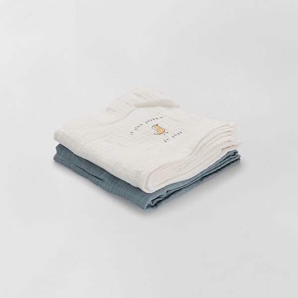 Lot De 2 Langes Bebe Garcon Ecru Vert Kiabi 6 00