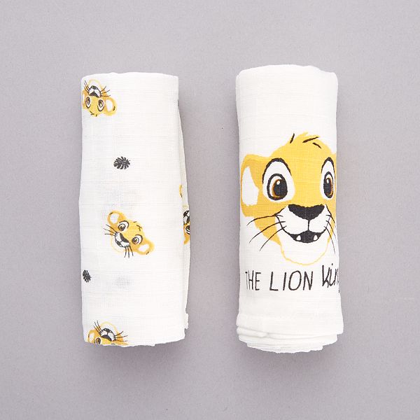 Lot De 2 Langes Le Roi Lion Bebe Fille Ecru Kiabi 8 00