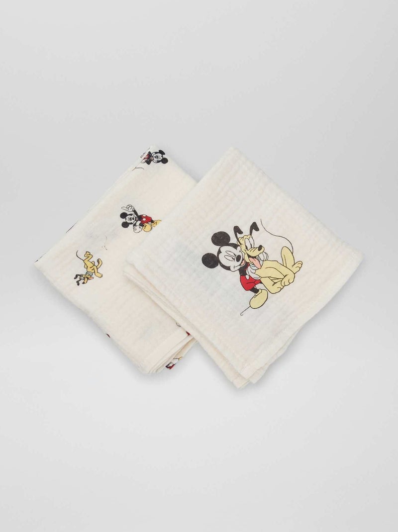 Lot de 2 langes 'Mickey' 'Disney' Beige / Mickey - Kiabi