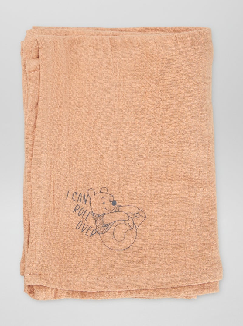 Lot de 2 langes 'Winnie' Marron/beige - Kiabi