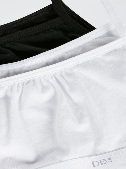 Lot de 2 lanières 'DIM' en coton uni - Kiabi