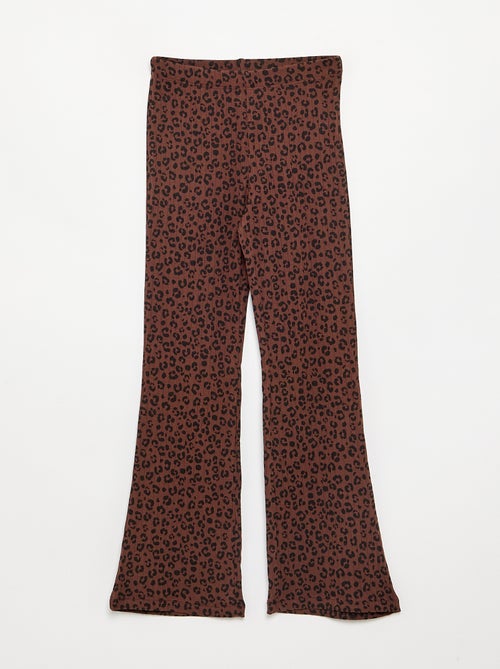 Lot de 2 leggings - 1 uni + 1 imprimé - Kiabi