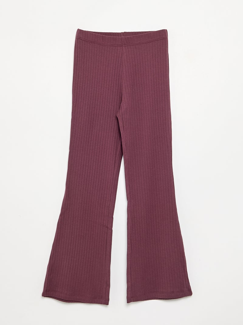 Lot de 2 leggings - 1 uni + 1 imprimé Noir - Kiabi