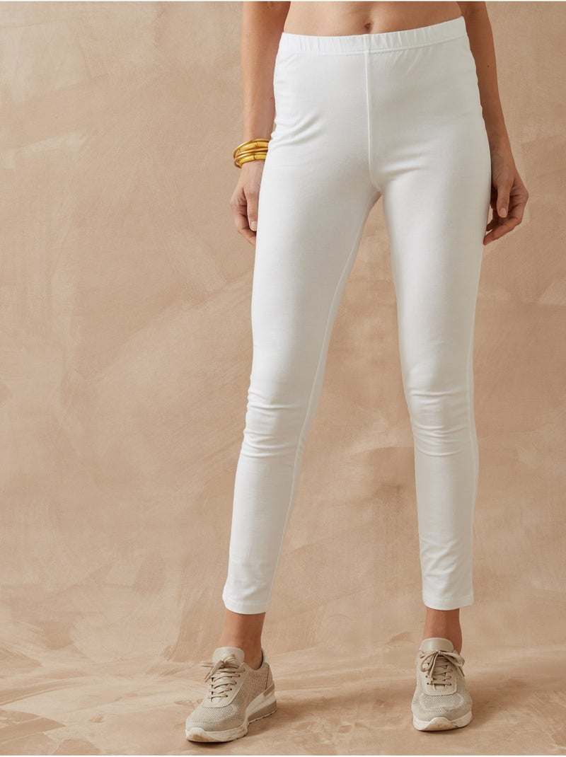 Lot de 2 leggings - DAXON Blanc/Marine - Kiabi