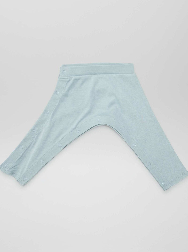 Lot de 2 leggings avec pressions - So Easy Blanc/vert - Kiabi