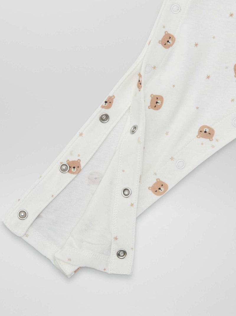 Lot de 2 leggings avec pressions - So Easy Blanc/vert - Kiabi