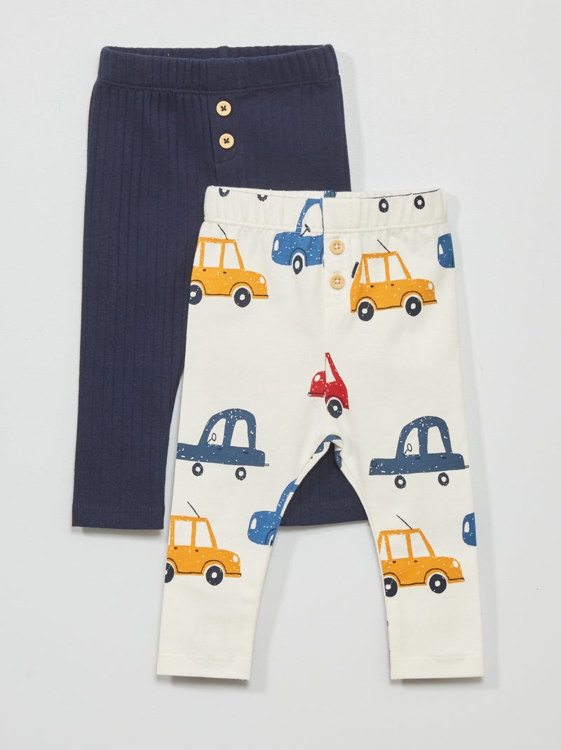 Lot de 2 leggings Bleu - Kiabi