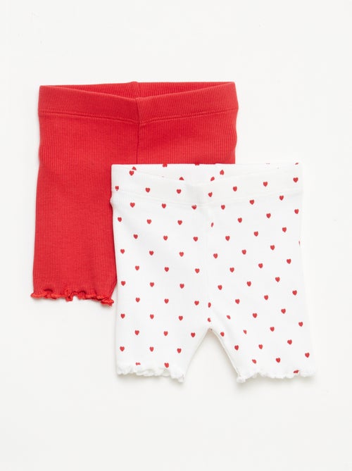 Lot de 2 leggings côtelés - Kiabi