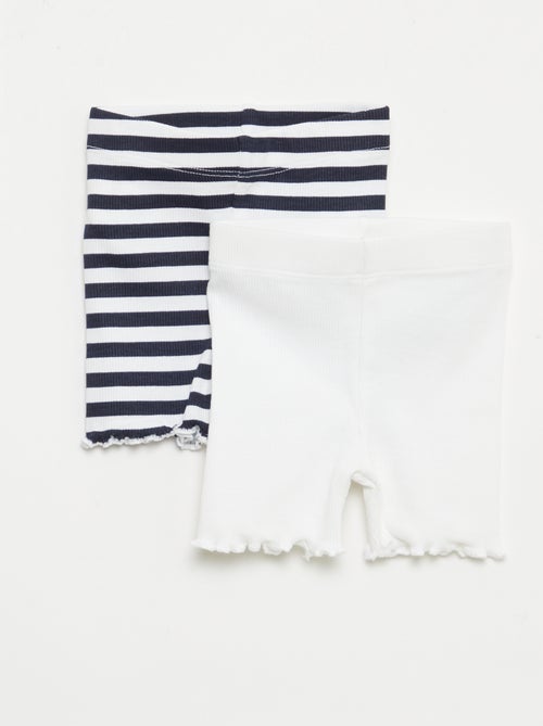 Lot de 2 leggings côtelés - Kiabi