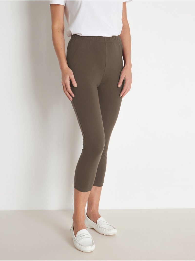 Lot de 2 leggings courts - DAXON Noir Kaki - Kiabi