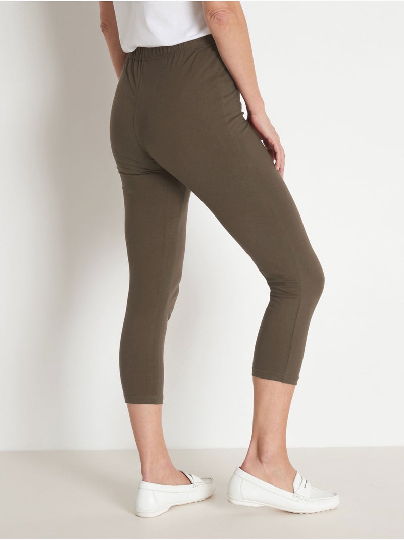 Lot de 2 leggings courts - DAXON Noir Kaki - Kiabi