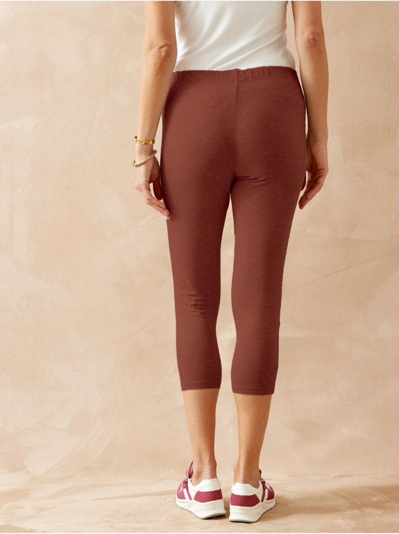 Lot de 2 leggings courts - DAXON Noir Marron - Kiabi