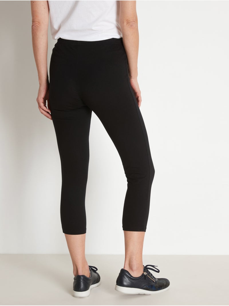 Lot de 2 leggings courts - DAXON Noir Marron - Kiabi