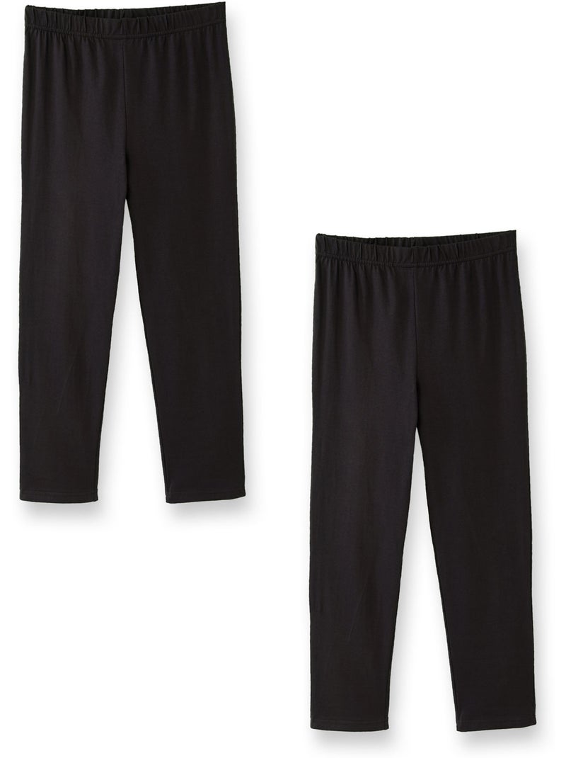Lot de 2 leggings courts - DAXON Noir Noir - Kiabi