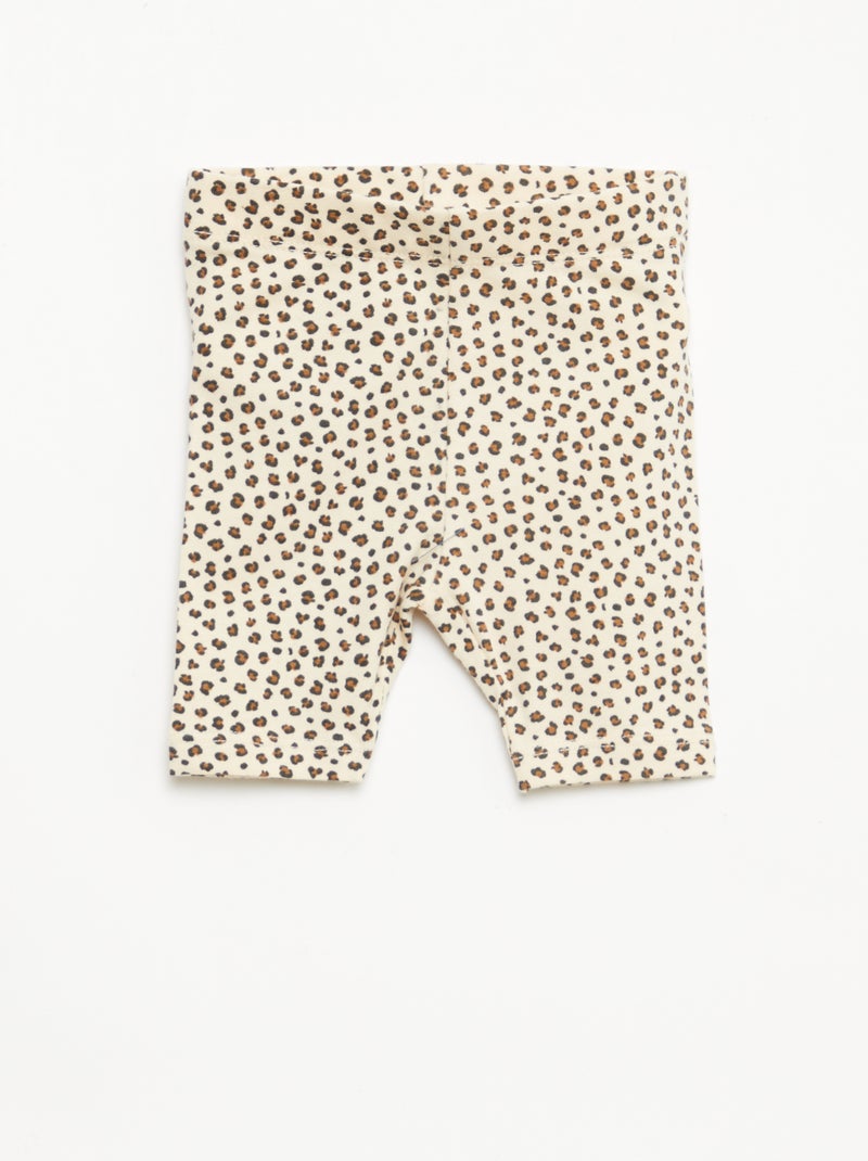 Lot de 2 leggings courts Beige - Kiabi