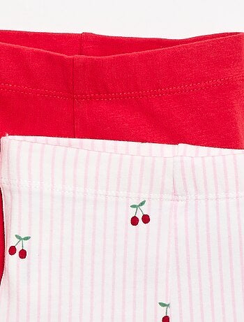 Lot de 2 leggings courts
