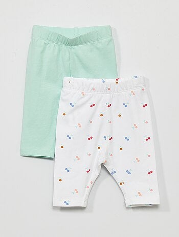 Lot de 2 leggings courts en jersey - Kiabi