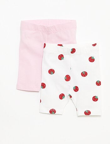 Lot de 2 leggings courts
