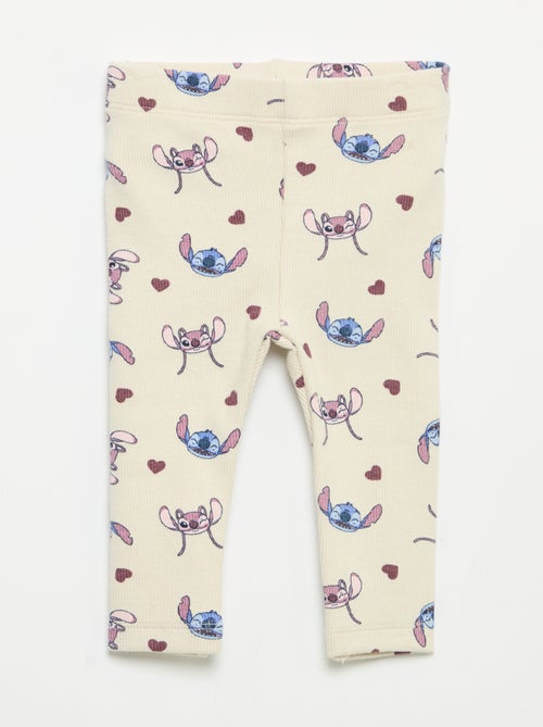 Lot de 2 leggings 'Disney' en maille côtelée - Kiabi
