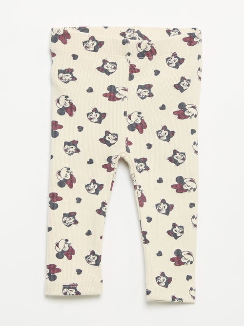 Lot de 2 leggings 'Disney' en maille côtelée - Kiabi Lot de 2 leggings 'Disney' en maille côtelée - Kiabi