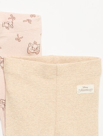 Lot de 2 leggings 'Disney' en maille côtelée