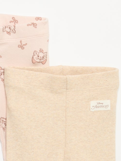 Lot de 2 leggings 'Disney' en maille côtelée - Kiabi Lot de 2 leggings 'Disney' en maille côtelée - Kiabi