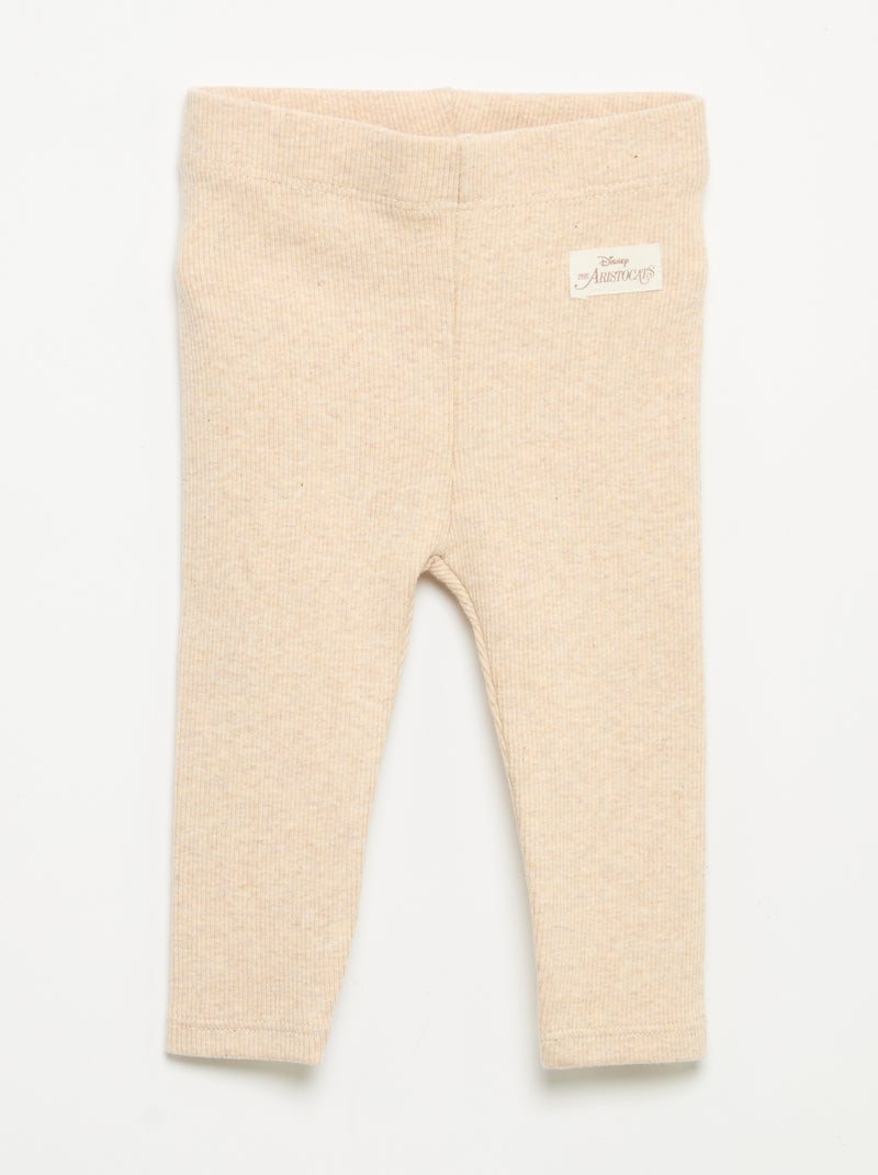 Lot de 2 leggings 'Disney' en maille côtelée Rose - Kiabi