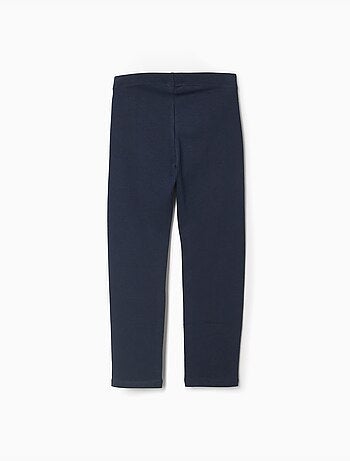 Lot de 2 leggings en coton unis/à fleurs