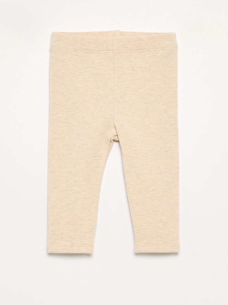 Lot de 2 leggings en molleton Beige - Kiabi