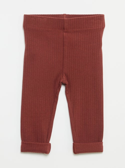 Lot de 2 leggings en rib - Kiabi