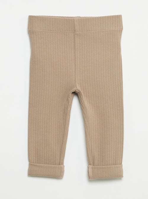 Lot de 2 leggings en rib - Kiabi Lot de 2 leggings en rib - Kiabi